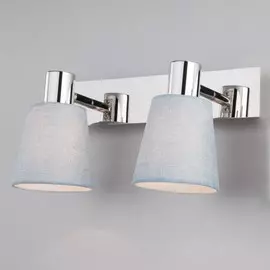 20080/2 хром/голубой Настенный светильник с поворотными абажурами Eurosvet Culver