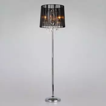 2045/3F Торшер Eurosvet хром/черный