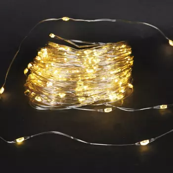 20м. Гирлянда теплый свет "Роса", 200LED, серебристый провод A-961 WW Sneha (1426761)