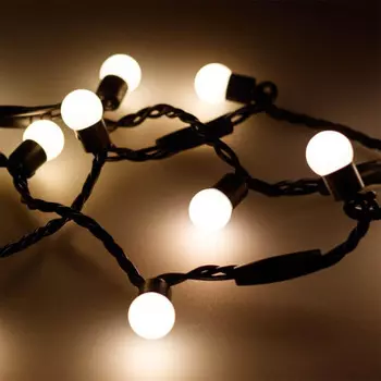 20м. Уличная гирлянда шарики теплый свет Ardecoled 230V ARD-Ball-Classic-D17.5-20000-Black-200Led Warm (25591)