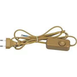 Сетевой шнур с диммером 230V 2м, золото, DM103-200W 23057
