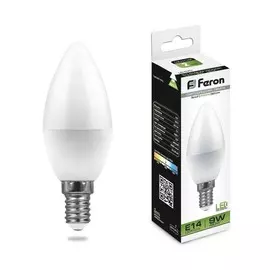Лампа светодиодная Feron LB-570 Свеча E14 9W 4000K 25799