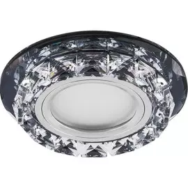 Светильник встраиваемый с белой LED подсветкой Feron CD878 потолочный MR16 G5.3 черный 28822