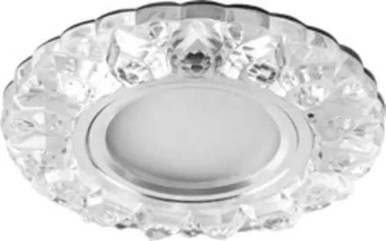 Светильник встраиваемый с белой LED подсветкой Feron CD908 потолочный MR16 G5.3 прозрачный 28891