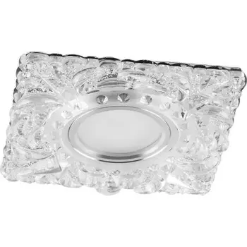 Светильник встраиваемый с белой LED подсветкой Feron CD920 потолочный MR16 G5.3 прозрачный 28895
