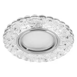 Светильник встраиваемый с белой LED подсветкой Feron CD939 потолочный MR16 G5.3 прозрачный 29472