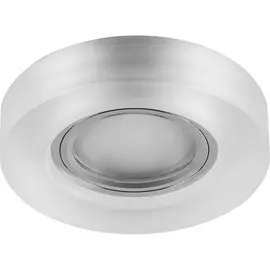 Светильник встраиваемый с белой LED подсветкой Feron CD8080 потолочный MR16 G5.3 белый матовый 29707