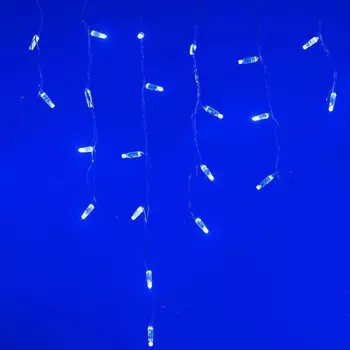 2,4*0,6м. Уличная гирлянда бахрома синий свет Ardecoled 230V ARD-Edge-Classic-2400X600-Clear-88Led-Std Blue (26006)