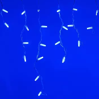 2,4*0,6м. Уличная гирлянда бахрома синий свет Ardecoled 230V ARD-Edge-Classic-2400X600-White-88Led-Flash Blue 026017