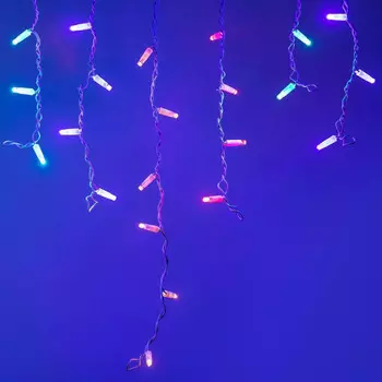 2,4*0,6м. Уличная гирлянда бахрома RGB Ardecoled 230V ARD-Edge-Classic-2400X600-White-88Led-Live RGB (26022)