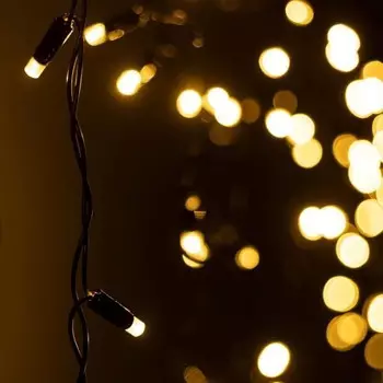 2,4*0,6м. Уличная гирлянда бахрома теплый свет Ardecoled 230V ARD-Edge-Classic-2400X600-Black-88Led-Flash Warm/Warm (31192)