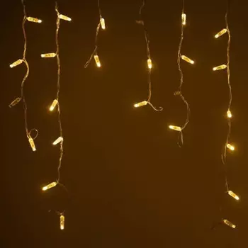 2,4*0,6м. Уличная гирлянда бахрома теплый свет Ardecoled ARD-Edge-Classic-2400x600-Clear-88LED-Milk-Flash Warm/Warm (34120)