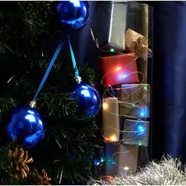 2м. Светодиодная гирлянда линейная RGB 1,2W 20LED 2*AA IP20 Feron CL570 32363