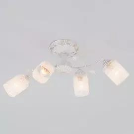 Подвесная люстра Eurosvet 30053/4 белый с золотом