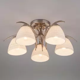 30121/5 сатин-никель Потолочная люстра Eurosvet Megan
