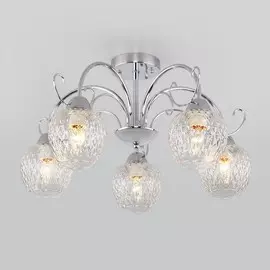 30142/5 хром Потолочная люстра со стеклянными плафонами Eurosvet Benita