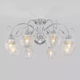 30142/8 хром Потолочная люстра со стеклянными плафонами Eurosvet Benita