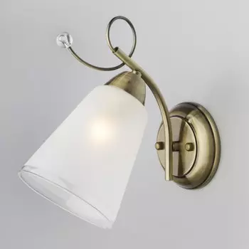 30150/1 античная бронза античная бронза Бра со стеклянным плафоном Eurosvet Patrice