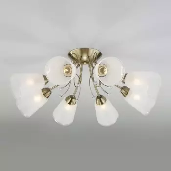 30150/8 античная бронза античная бронза Потолочная люстра со стеклянными плафонами Eurosvet Patrice