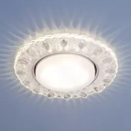 3026 GX53 CL прозрачный Встраиваемый светильник с LED подсветкой Elektrostandard