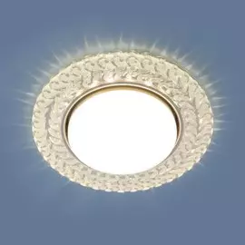 3027 GX53 CL прозрачный Встраиваемый точечный светильник с LED подсветкой Elektrostandard