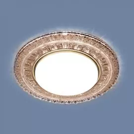 3028 GX53 CF кофе Встраиваемый точечный светильник с LED подсветкой Elektrostandard