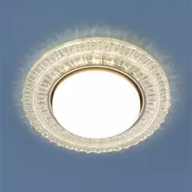 3028 GX53 CL прозрачный Встраиваемый точечный светильник с LED подсветкой Elektrostandard