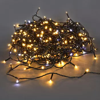 30м. Гирлянда, теплый-белый свет, 300LED, 24V, черный провод A-969 WW/WT Sneha (1426771)