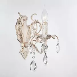 3113/1 белый с золотом/прозрачный хрусталь Strotskis белый с золотом/прозрачный хрусталь Strotskis Бра настенное Eurosvet Kiva 72942