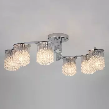 3222/6 Потолочная люстра Eurosvet хром Strotskis