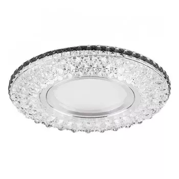 Светильник встраиваемый с разноцветной LED подсветкой Feron CD940 потолочный MR16 G5.3 прозрачный 32541