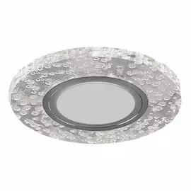 Светильник встраиваемый с разноцветной LED подсветкой Feron CD953 потолочный MR16 G5.3, прозрачный 32569