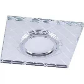 Светильник встраиваемый с LED подсветкой Feron CD984 потолочный MR16 G5.3 прозрачный, хром 32572