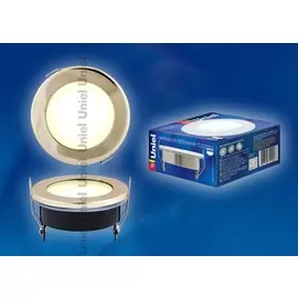3274 Светильник встраиваемый с лампой GX53 9 Вт 2700К (теплый) Uniel GX53-9-2700-Н5 Золото