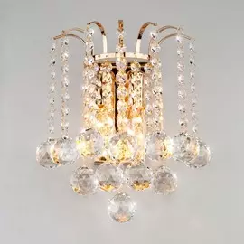 3299/2 Настенное бра с хрусталемEurosvet 3299 золото/прозрачный хрусталь Strotskis