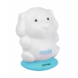3574 Светильник-ночник Uniel DTL-305-Собачка-3color-Base blue-Rech