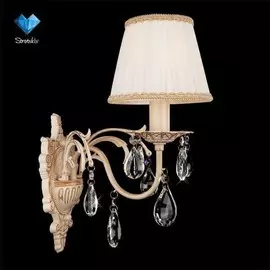 Бра Eurosvet 3637/1 белый с золотом/прозрачный хрусталь