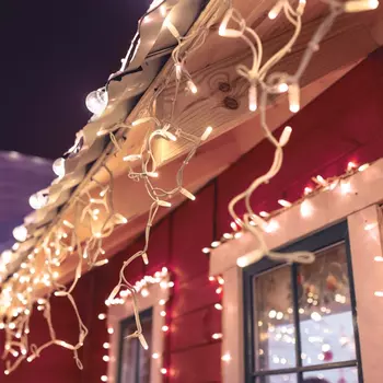 3*0,6м. Гирлянда бахрома белый свет IP65 Eurosvet 100-101 (a044046)