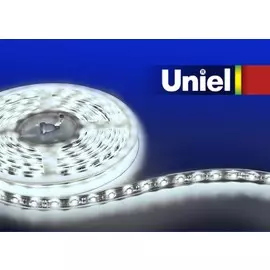 3м. Светодиодная лента теплого цвета 3528, 2700К, 4,8W, 24V, 60LED/m, IP33 Uniel ULS-3528-60LED-m-8mm-IP33-DC24V-4.8W-m-3M-WW - (4917)