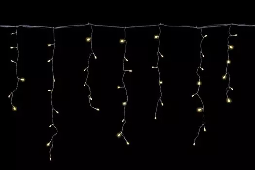 3x0.6м. Гирлянда бахрома с контроллером 140LED (теплый) A-012 LED WW Sneha 1397702