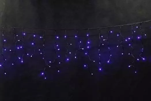 3x0.6м. Гирлянда бахрома с контроллером морозостойкий 140LED (синий) A-020 LED BL Sneha 1049171