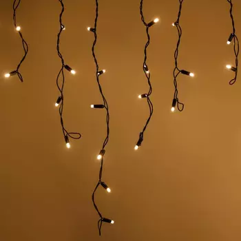 4*0,6м. Уличная гирлянда бахрома Ardecoled 230V ARD-Edge-Pro-4000X600-Black-128Led-Flash Warm (26026)