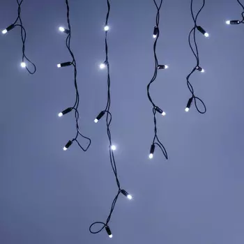 4*0,6м. Уличная гирлянда бахрома холодный свет Ardecoled 230V ARD-Edge-Pro-4000X600-Black-128Led-Flash White (26024)