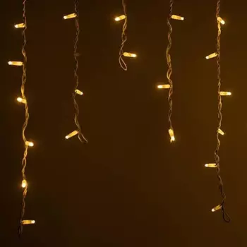 4*0,6м. Уличная гирлянда бахрома теплый свет Ardecoled ARD-Edge-PRO-4000x600-White-128LED-Milk-Flash Warm/Warm (34127)