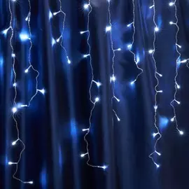 4,5м. Светодиодная гирлянда бахрома синего цвета 10W 220V 200LED/m IP44 Feron CL22 32345