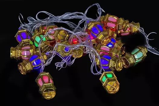 4м. Гирлянда с насадками "Фонарик" 20LED (RD/GN,RD/BL) A-258 Sneha 1397727