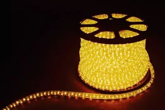 50м. Комплект дюралайт ленты желтого цвета, 2,88W, 220V, 72LED/m, IP65 Feron LED-F3W 26068