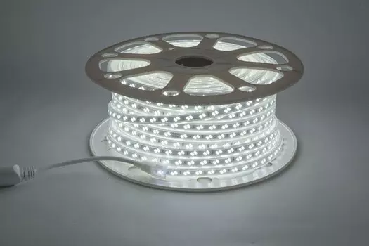 50м. Комплект светодиодной ленты холодно цвета 5730, 6500К, 11W/m, 220V, 120LED/m IP65 Feron LS705 (32717)