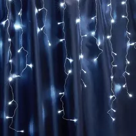 5,3м. Светодиодная гирлянда бахрома холодного цвета 5000K 12W 220V 240LED/m IP44 Feron CL23 32349