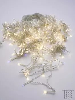 5,3м. Светодиодная гирлянда бахрома теплого цвета 2700К 12W 220V 240LED/m IP44 Feron CL23 32351